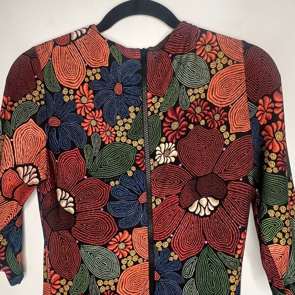 Farm Rio Stitched Flower Print Midi Dress Size Small - Picture 7 of 11